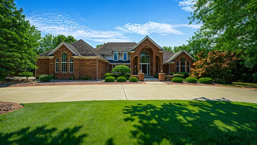 Brick estate on a manicured lawn at 10751 Brexton Court